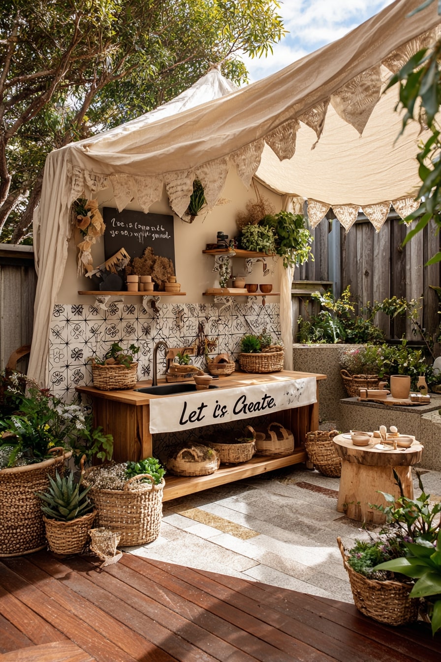 A Creative Mud Kitchen Styled with Charm